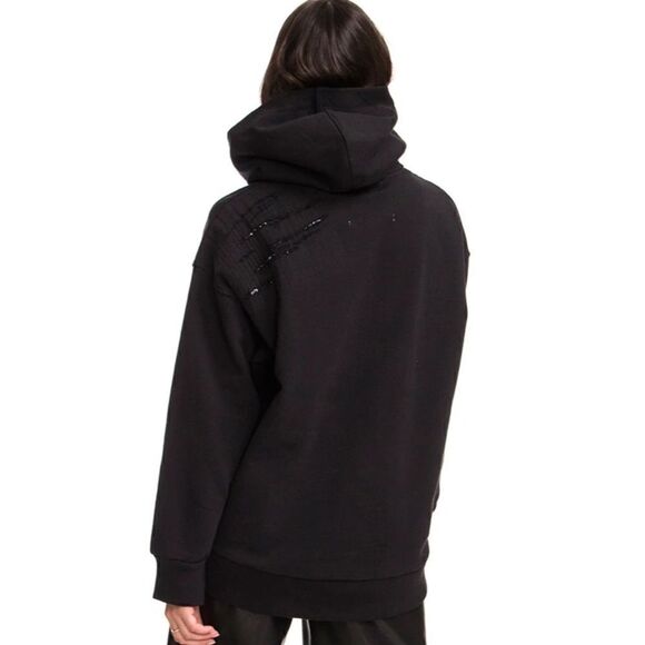 NWT CHRLDR Black Bandana Patch Hoodie Sweatshirt, Size Large - Picture 4 of 5